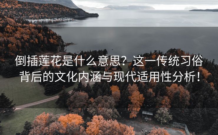 倒插莲花是什么意思？这一传统习俗背后的文化内涵与现代适用性分析！