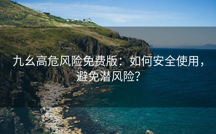 九幺高危风险免费版：如何安全使用，避免潜风险？