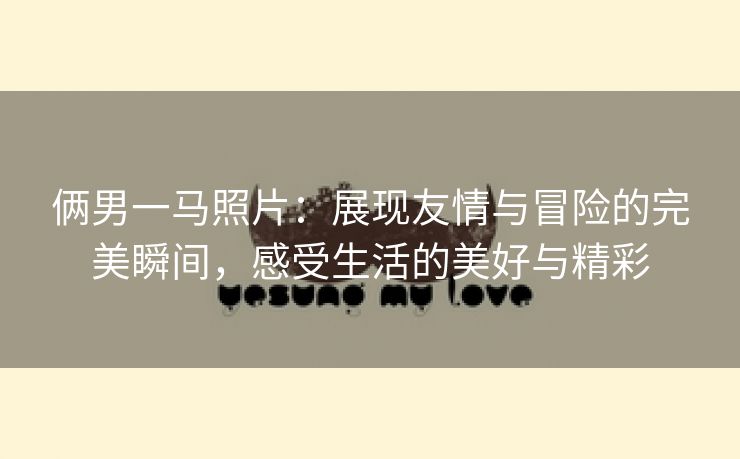 俩男一马照片：展现友情与冒险的完美瞬间，感受生活的美好与精彩