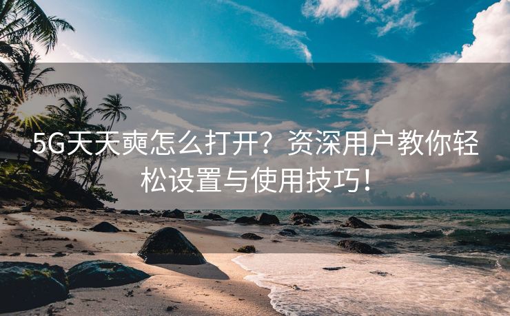 5G天天奭怎么打开？资深用户教你轻松设置与使用技巧！