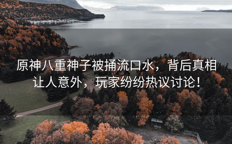 原神八重神子被捅流口水，背后真相让人意外，玩家纷纷热议讨论！