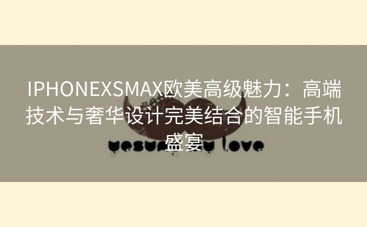 IPHONEXSMAX欧美高级魅力：高端技术与奢华设计完美结合的智能手机盛宴