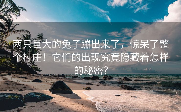两只巨大的兔子蹦出来了，惊呆了整个村庄！它们的出现究竟隐藏着怎样的秘密？