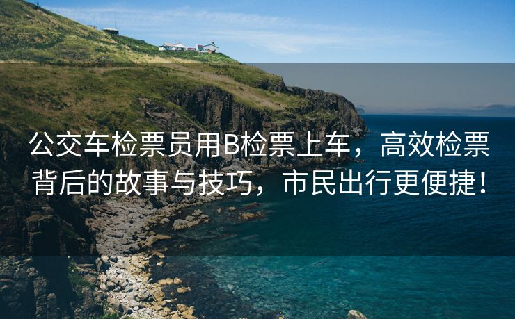 公交车检票员用B检票上车，高效检票背后的故事与技巧，市民出行更便捷！
