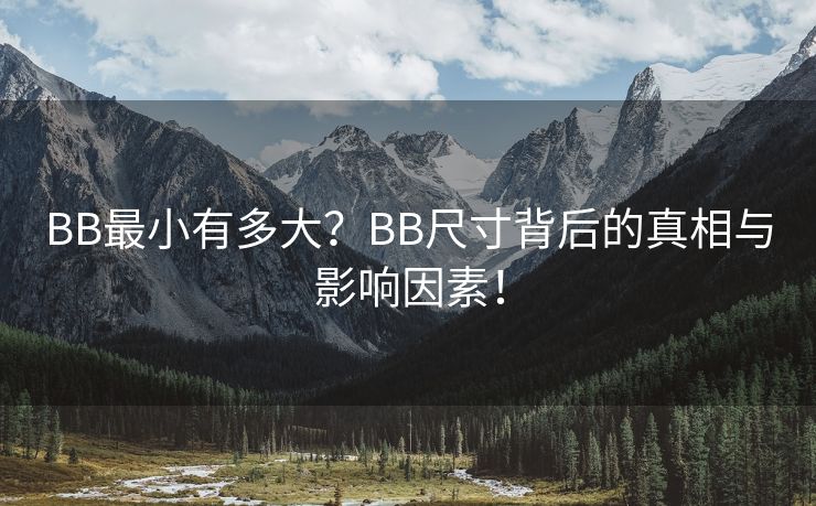 BB最小有多大？BB尺寸背后的真相与影响因素！