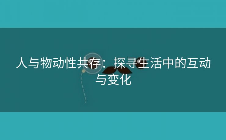 人与物动性共存：探寻生活中的互动与变化