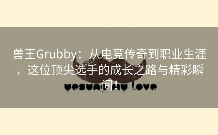 兽王Grubby：从电竞传奇到职业生涯，这位顶尖选手的成长之路与精彩瞬间！