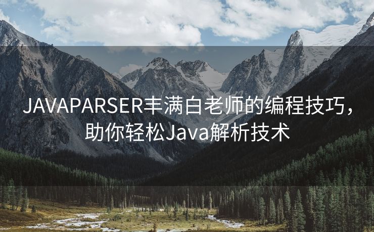 JAVAPARSER丰满白老师的编程技巧，助你轻松Java解析技术