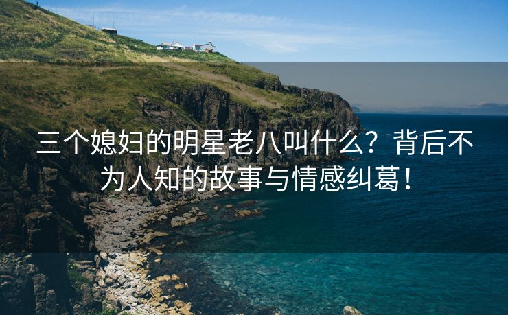 三个媳妇的明星老八叫什么？背后不为人知的故事与情感纠葛！