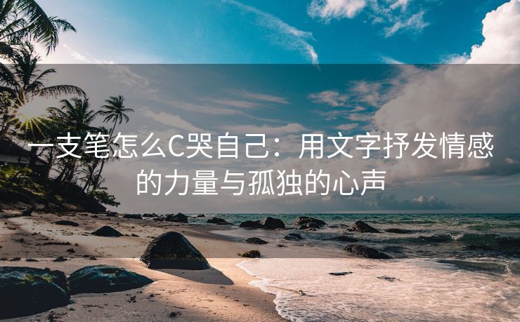 一支笔怎么C哭自己：用文字抒发情感的力量与孤独的心声