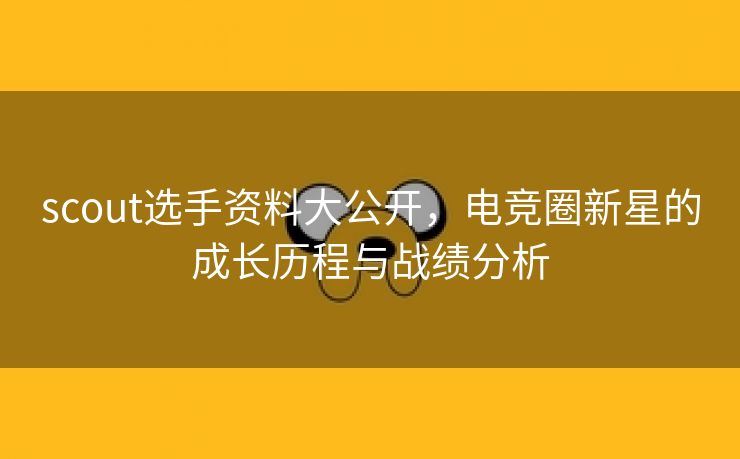 scout选手资料大公开，电竞圈新星的成长历程与战绩分析
