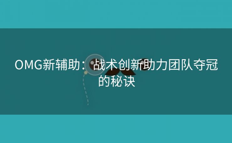 OMG新辅助：战术创新助力团队夺冠的秘诀