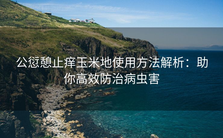 公愆憩止痒玉米地使用方法解析：助你高效防治病虫害