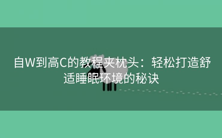 自W到高C的教程夹枕头：轻松打造舒适睡眠环境的秘诀