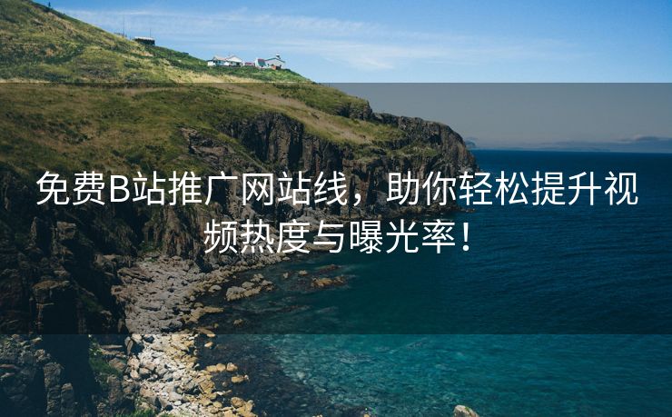 免费B站推广网站线，助你轻松提升视频热度与曝光率！