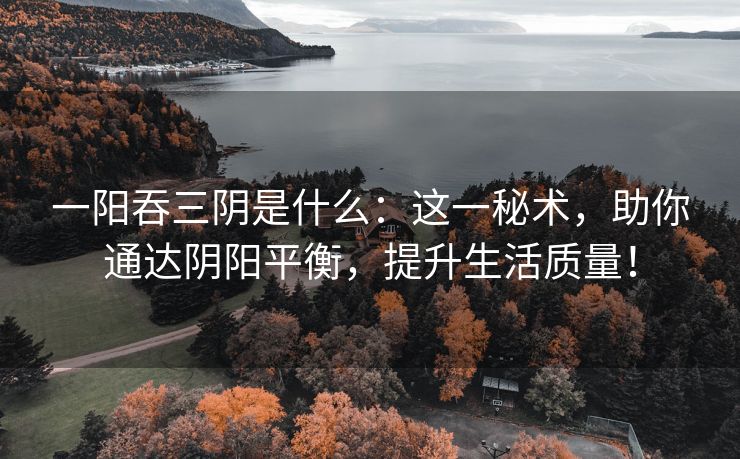 一阳吞三阴是什么：这一秘术，助你通达阴阳平衡，提升生活质量！