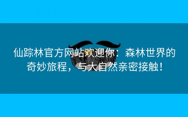 仙踪林官方网站欢迎你：森林世界的奇妙旅程，与大自然亲密接触！