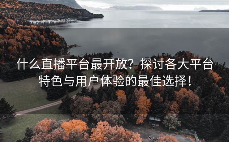 什么直播平台最开放？探讨各大平台特色与用户体验的最佳选择！