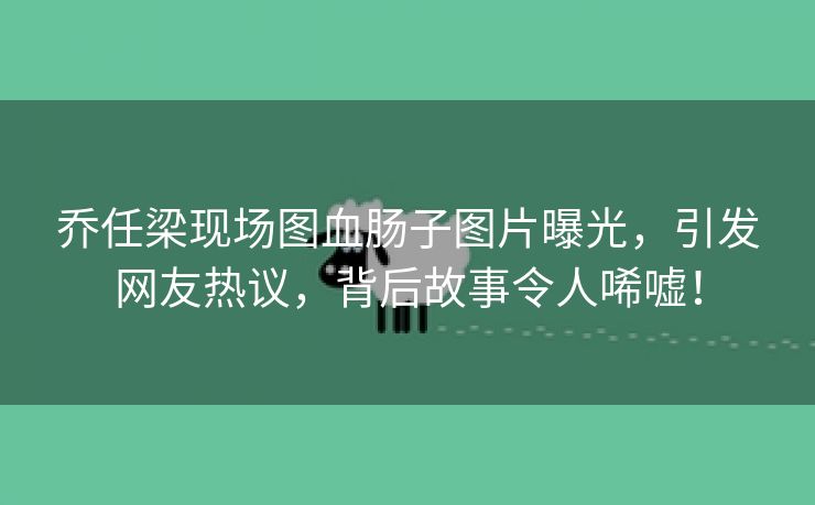 乔任梁现场图血肠子图片曝光，引发网友热议，背后故事令人唏嘘！