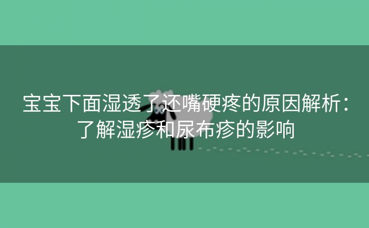 宝宝下面湿透了还嘴硬疼的原因解析：了解湿疹和尿布疹的影响
