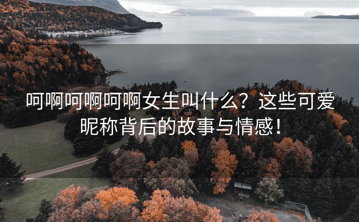 呵啊呵啊呵啊女生叫什么？这些可爱昵称背后的故事与情感！