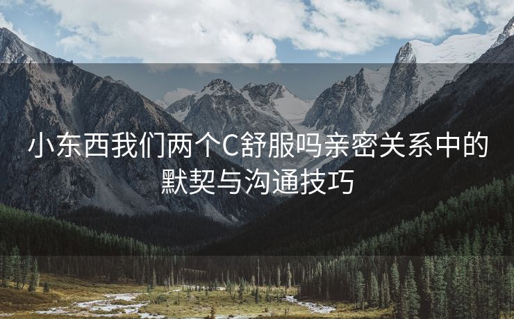 小东西我们两个C舒服吗亲密关系中的默契与沟通技巧