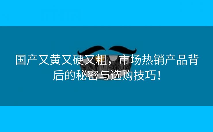 国产又黄又硬又粗，市场热销产品背后的秘密与选购技巧！