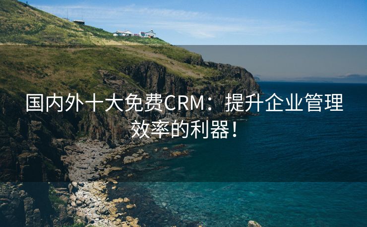 国内外十大免费CRM：提升企业管理效率的利器！